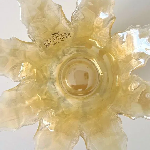 Lavorazione Murano Art Glass, Honey and white Color - Picture 10 of 14